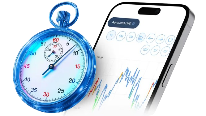 Stopwatch and iPhone showing perfect timing